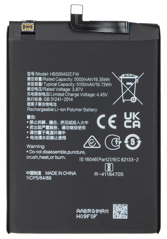 Akku Honor Magic5 Lite -puhelimelle, HB506492EFW