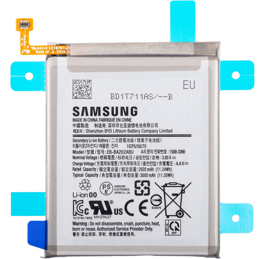 Akku Samsung Galaxy Galaxy A10e A102 / A20e A202, EB-BA202ABU, huoltopaketti GH82-20188A