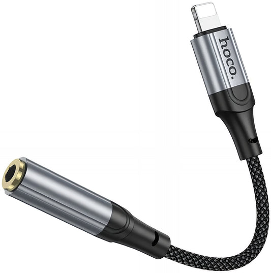 Audioadapteri Lightning - 3.5mm HOCO LS36A, Harmaa