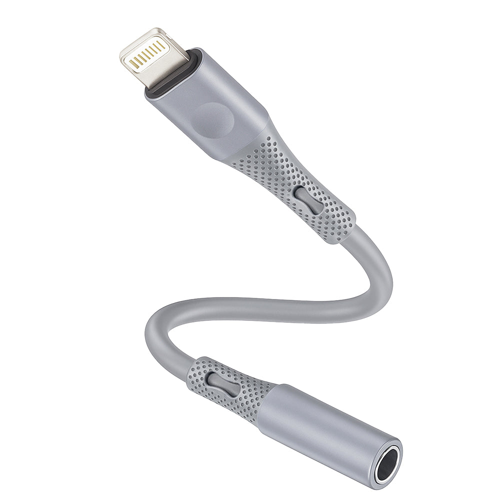 Audioadapteri Lightning - 3.5mm Techsuit AC2 SoundFlex, Harmaa