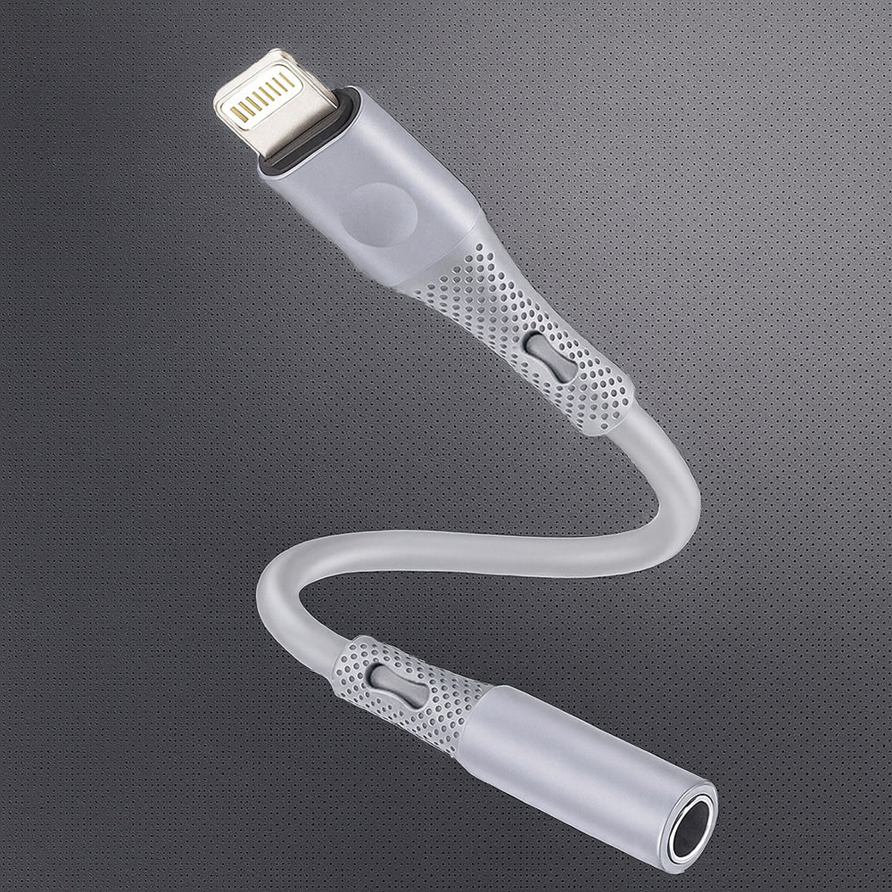 Audioadapteri Lightning - 3.5mm Techsuit AC2 SoundFlex, Harmaa
