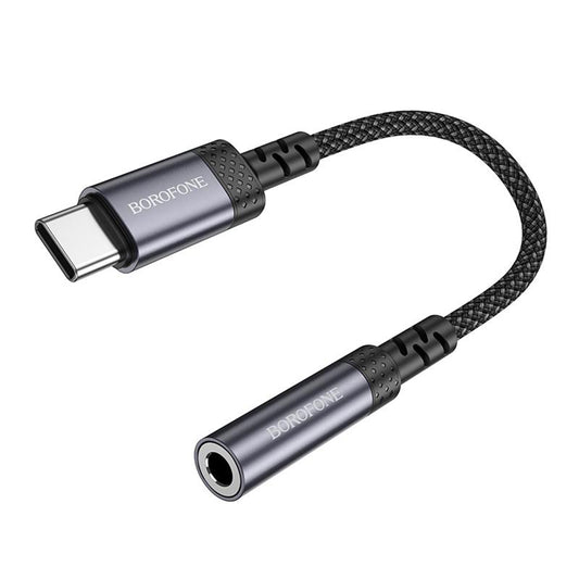 USB-C - 3,5 mm äänisovitin Borofone BV24, harmaa