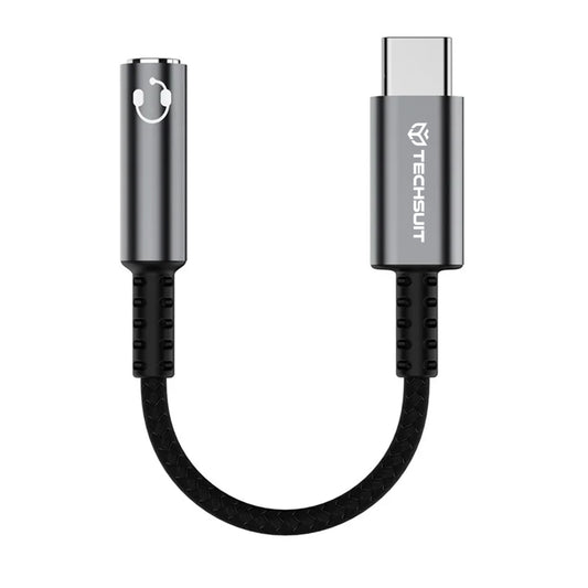 Audioadapteri USB-C - 3.5mm Techsuit AC14 SonicPiX, Harmaa