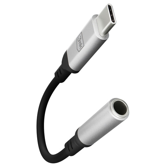 USB-C - 3,5 mm 3MK äänisovitin, hopea