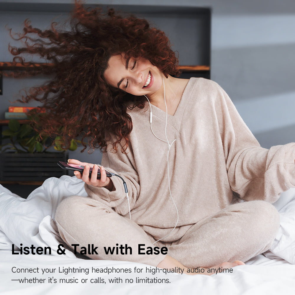USB-C - Lightning McDodo CA-4870 -äänisovitin, Harmaa