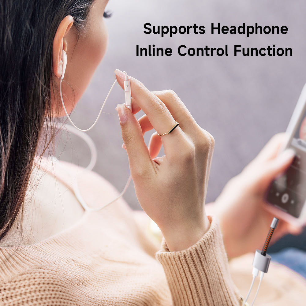 USB-C - USB-C / 3.5mm McDodo CA-3120 -audioadapteri, Harmaa