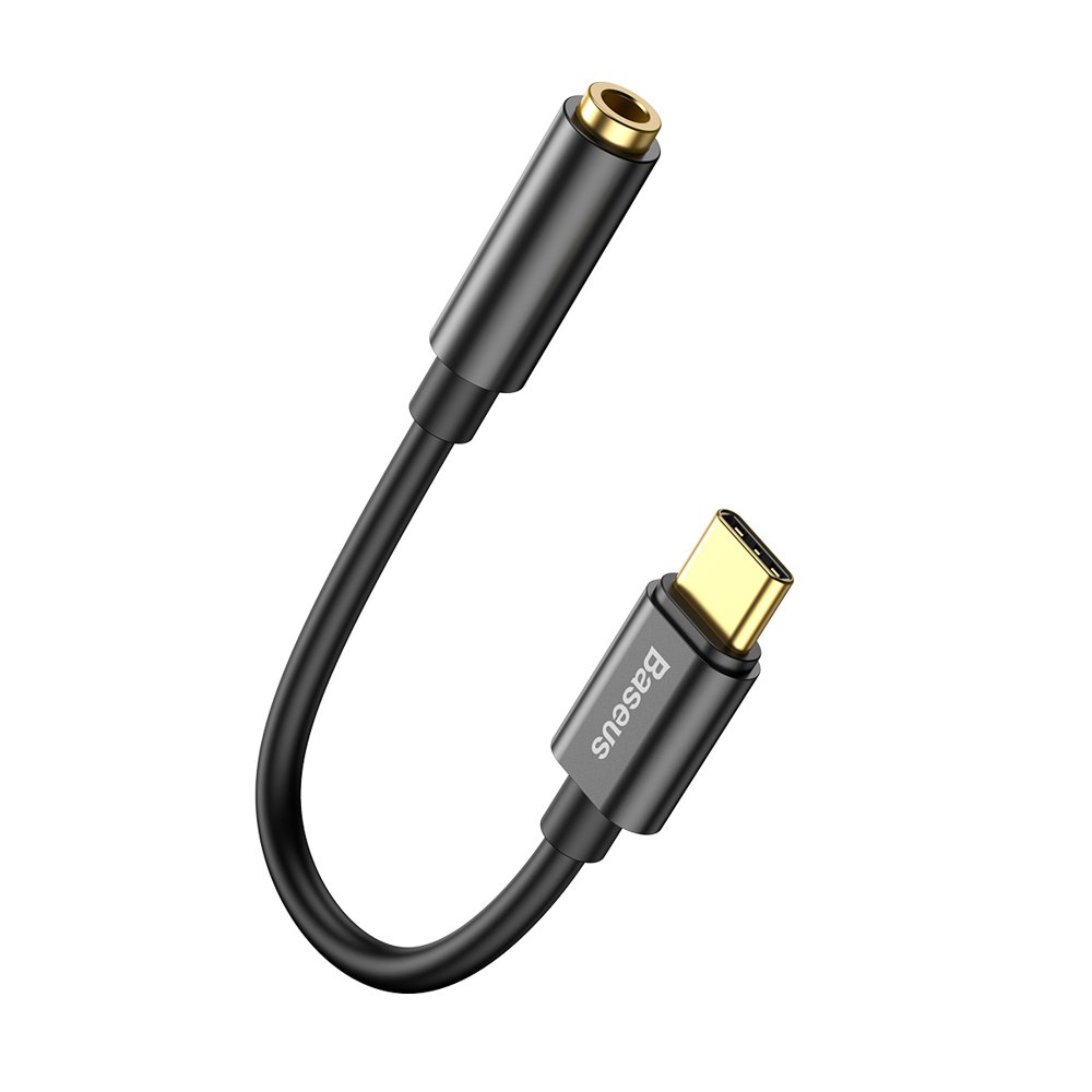 Audioadapteri USB-C - 3.5mm Baseus L54, Musta CATL54-01