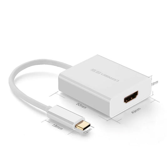 Audio- ja videomuunnin USB-C - HDMI UGREEN, Valkoinen