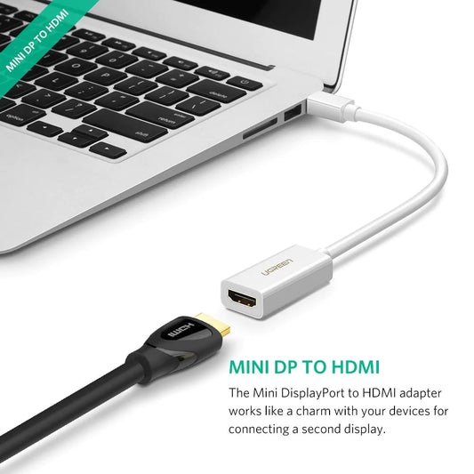 UGREEN MD112 (10461) -videomuunnin, MiniDisplayPort - HDMI, Musta