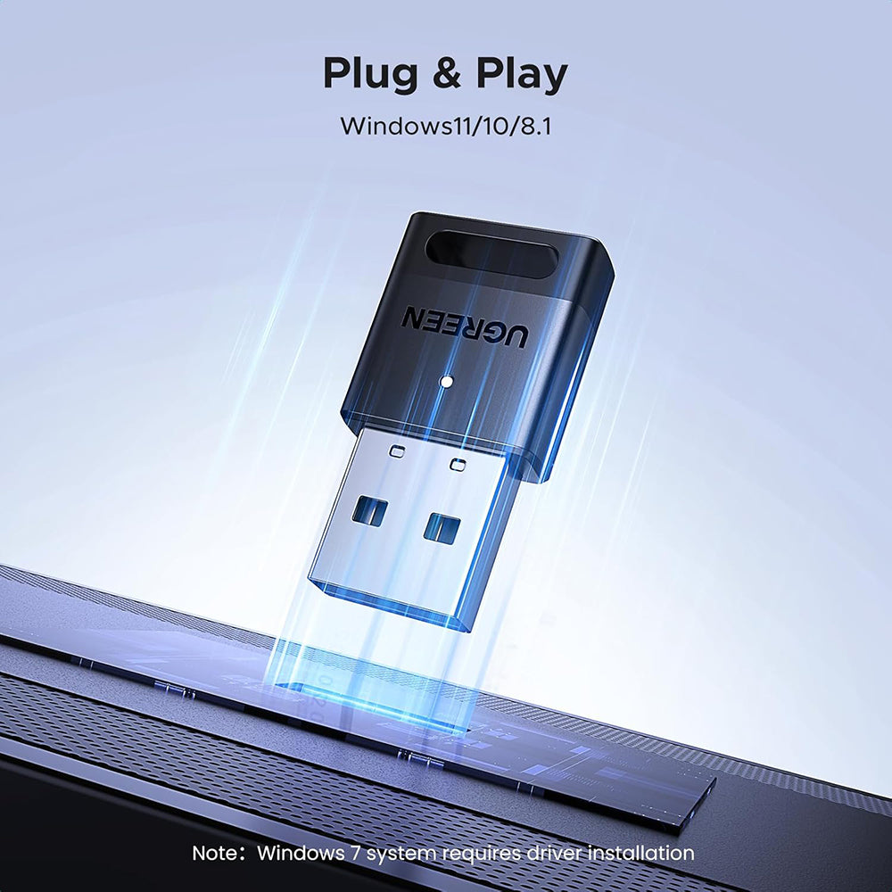 UGREEN CM748 (45134) USB Bluetooth -sovitin, Musta
