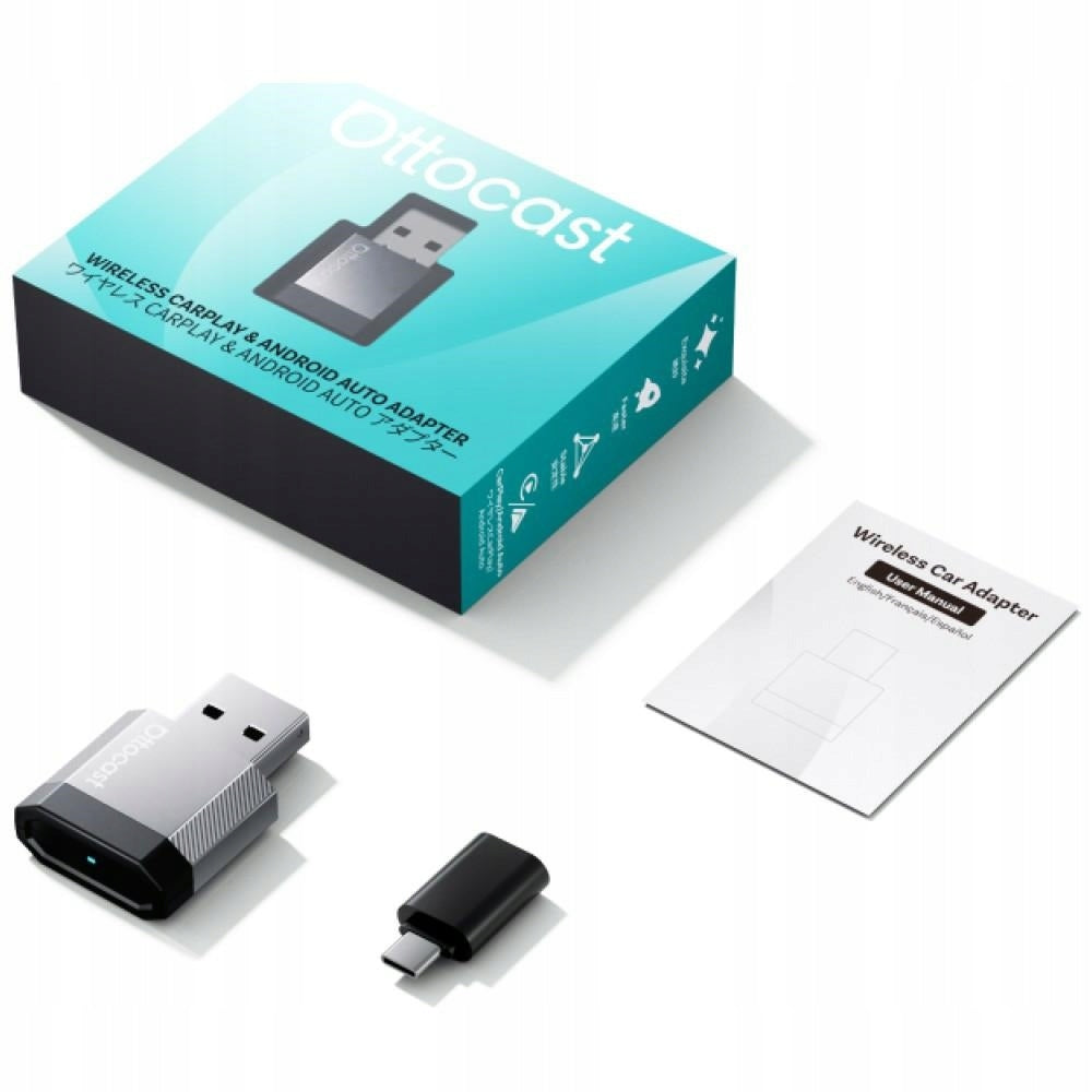 Langaton Carplay / Android Auto -sovitin Ottocast Mini Nova Apple iPhone / Android -sarjalle CA530-T3