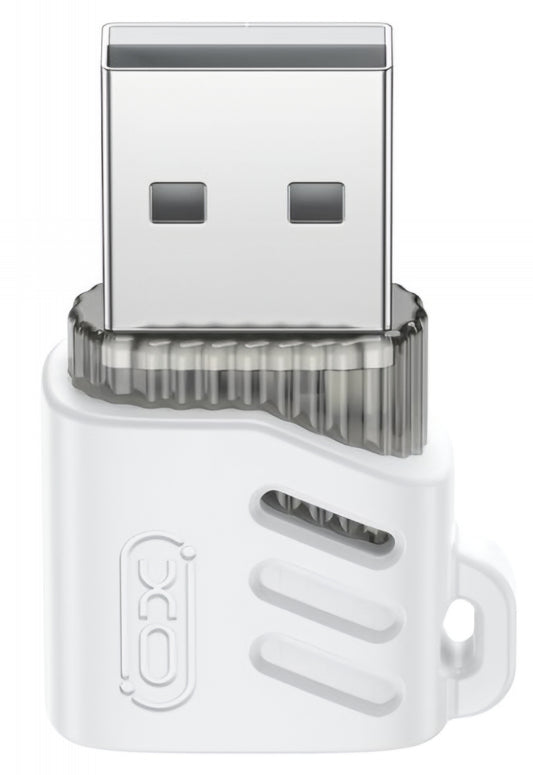 USB-C - USB-A -datasiirtymis- ja latausadapteri XO Design NB256D, Valkoinen
