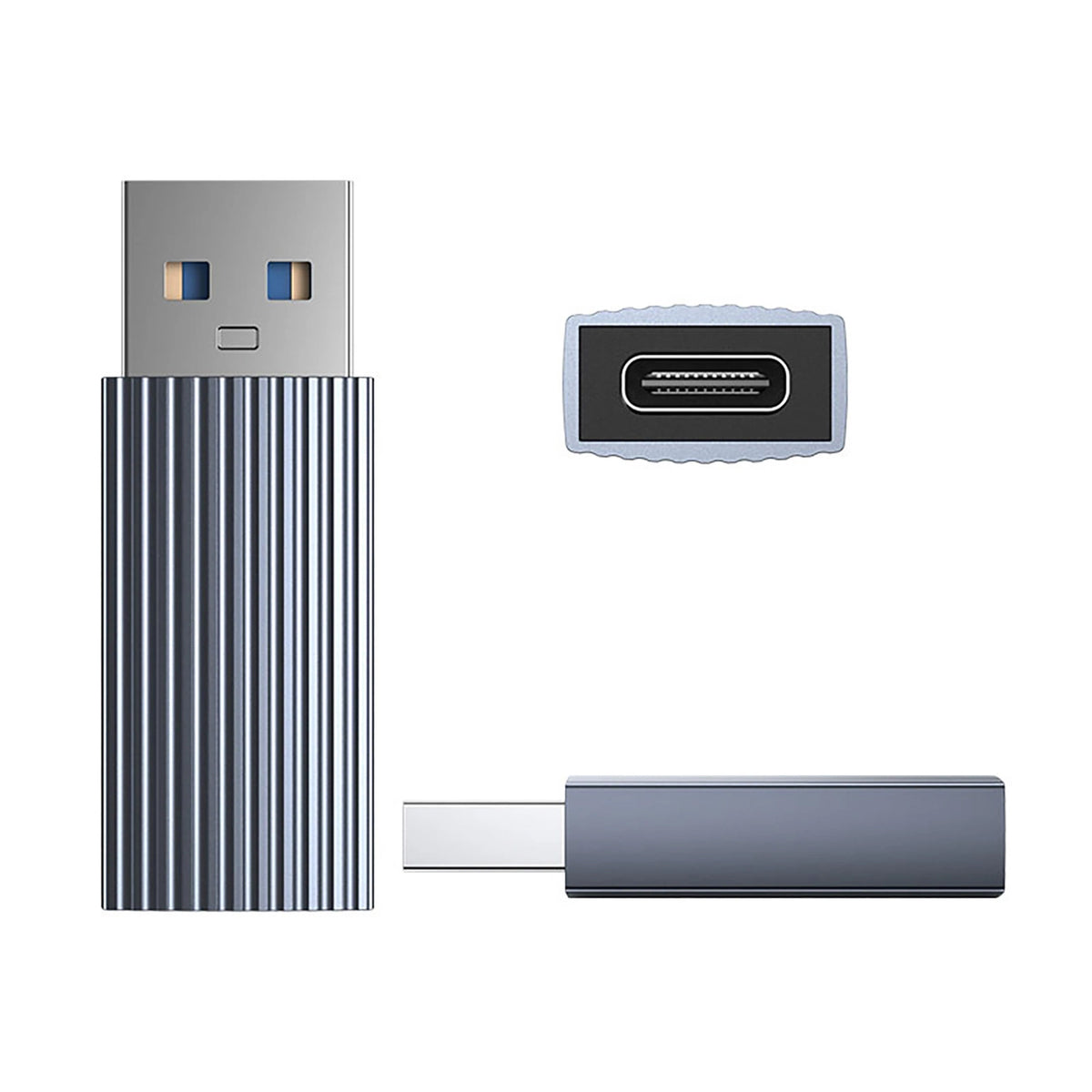 USB-C - USB-A -tiedonsiirto- ja latausadapteri Orico AH-AC10, Harmaa