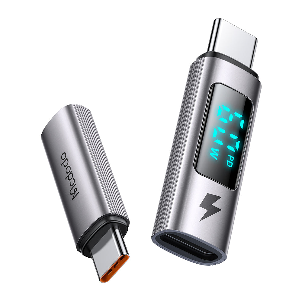 Lightning - USB-C McDodo OT-5990 Wales Display -data- ja latausadapteri, Musta