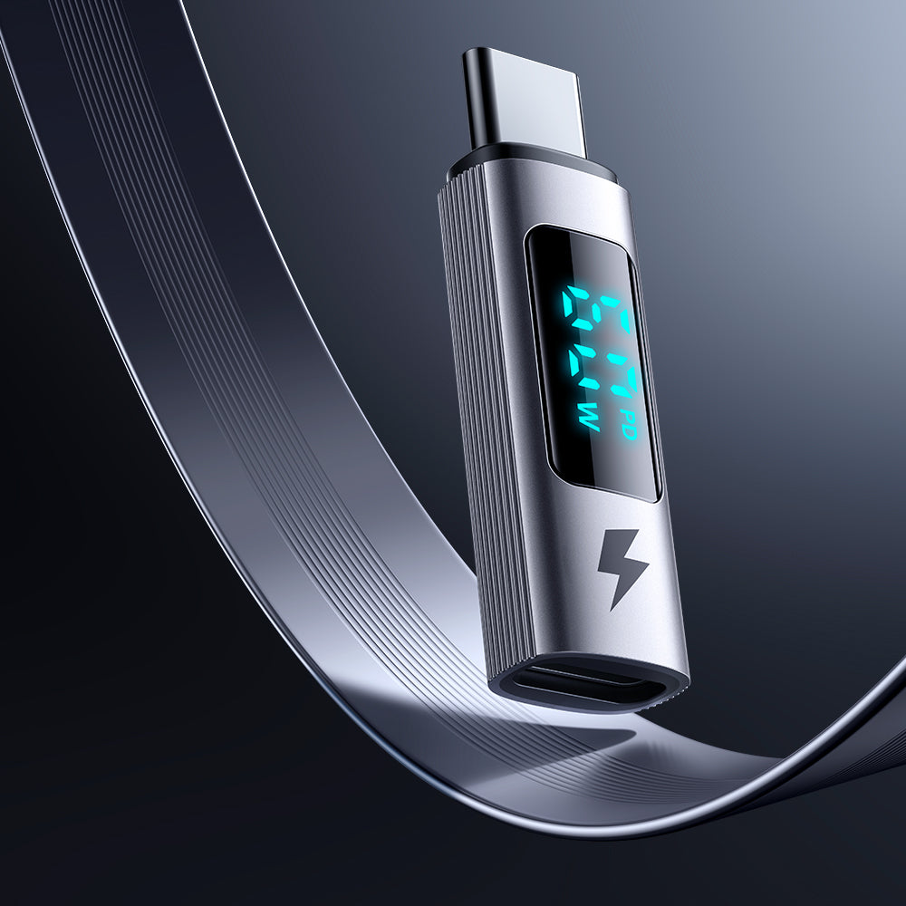 Lightning - USB-C McDodo OT-5990 Wales Display -data- ja latausadapteri, Musta