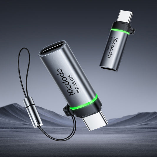 Adaptori Tiedot ja Lataus Lightning - USB-C McDodo OT-6010 Power Off, Musta