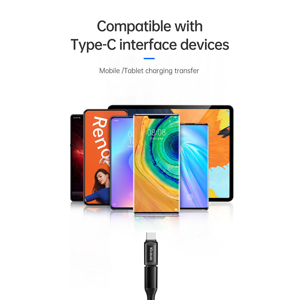 Data- ja latausadapteri Lightning - USB-C McDodo OT-7700, Musta