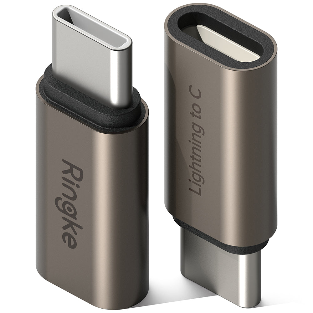 Lightning - USB-C Ringke -data- ja latausadapteri, ruskea, 2 kappaleen setti