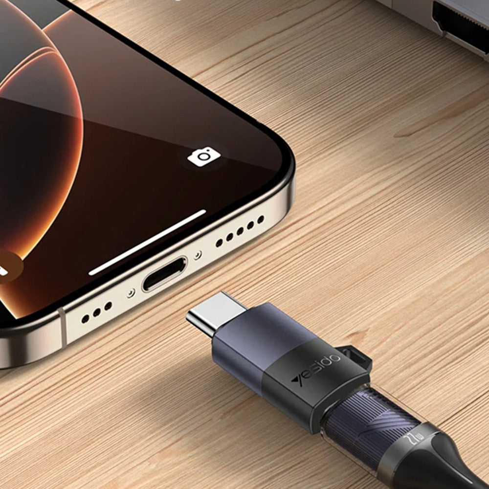 Data- ja latausadapteri Lightning - USB-C Yesido GS28, Harmaa