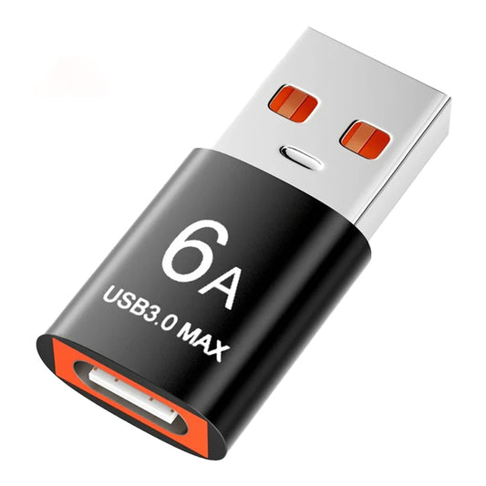 USB-C - USB-A -tiedonsiirto- ja latausadapteri Techsuit A5 HyperPort, Musta Oranssi