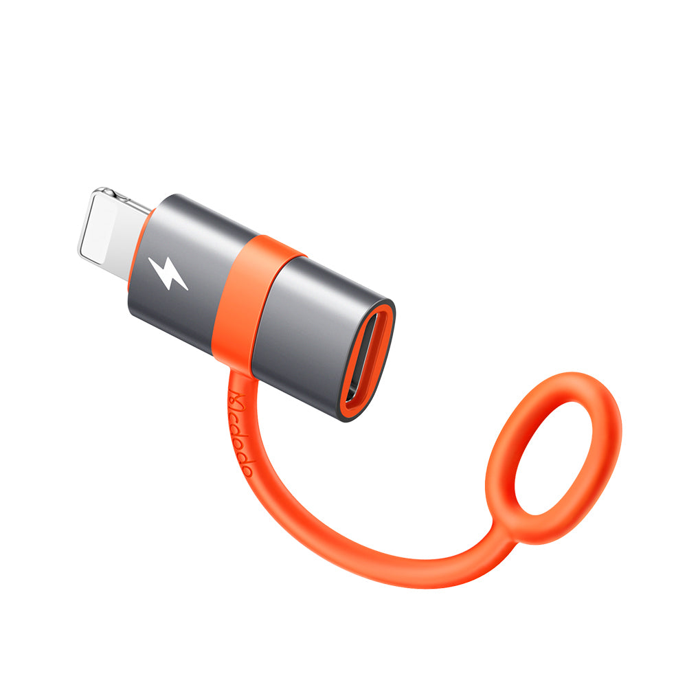 USB-C - Lightning McDodo OT-0510 -datan ja latauksen sovitin, Harmaa