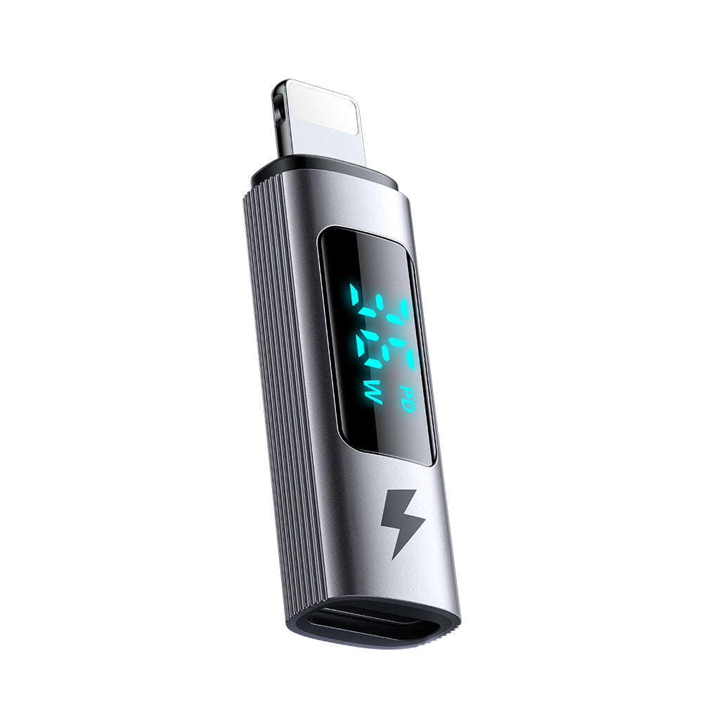 USB-C - Lightning McDodo OT-6100 Wales Display -datasiirtymis- ja latausadapteri, Musta