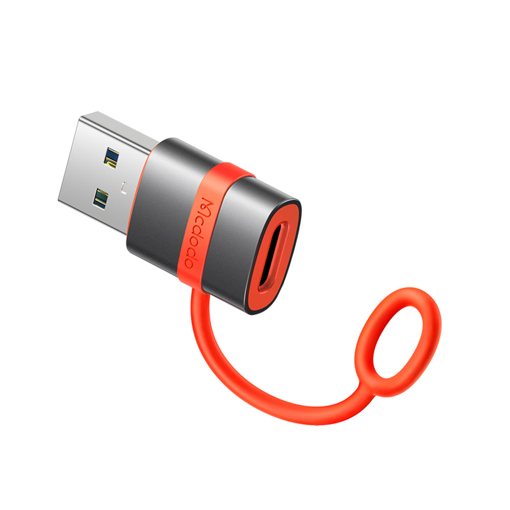 USB-C - USB-A -datan ja latauksen sovitin McDodo OT-3800, Harmaa