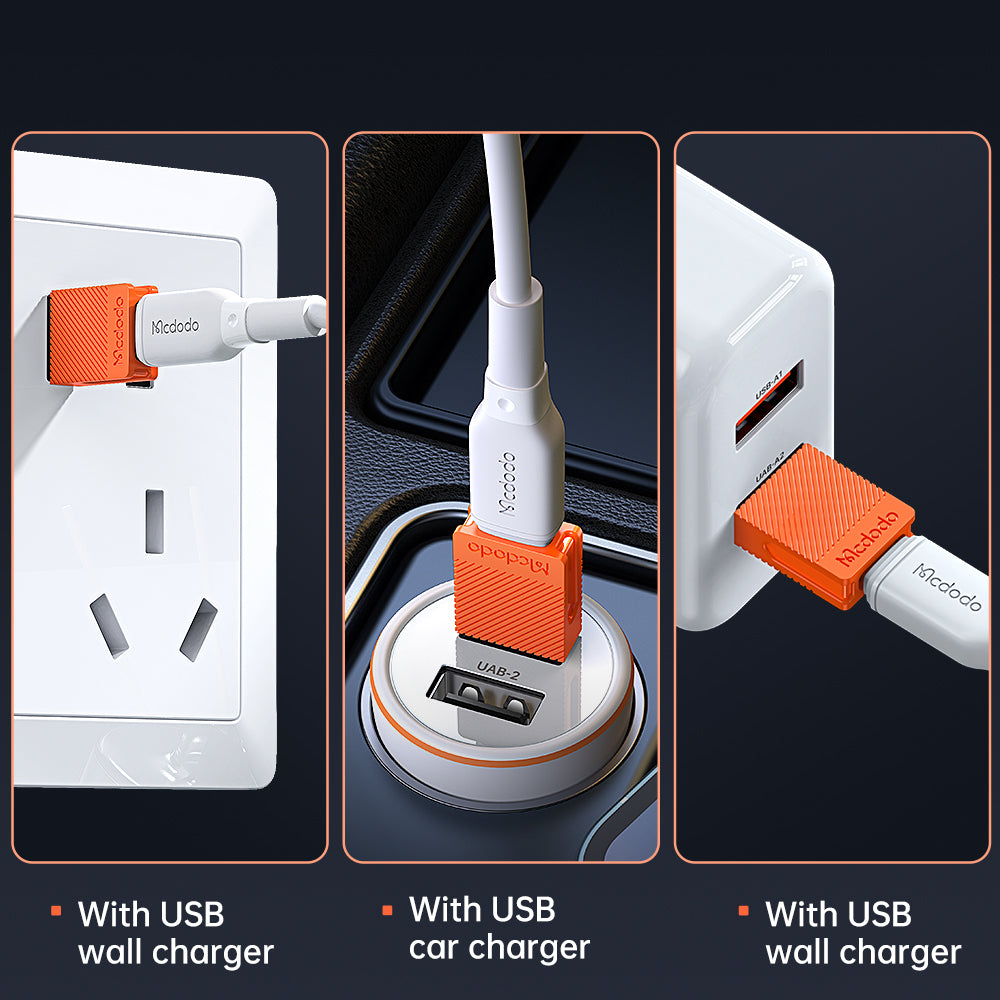 USB-C - USB-A -datan ja latauksen sovitin McDodo OT-6550, Oranssi