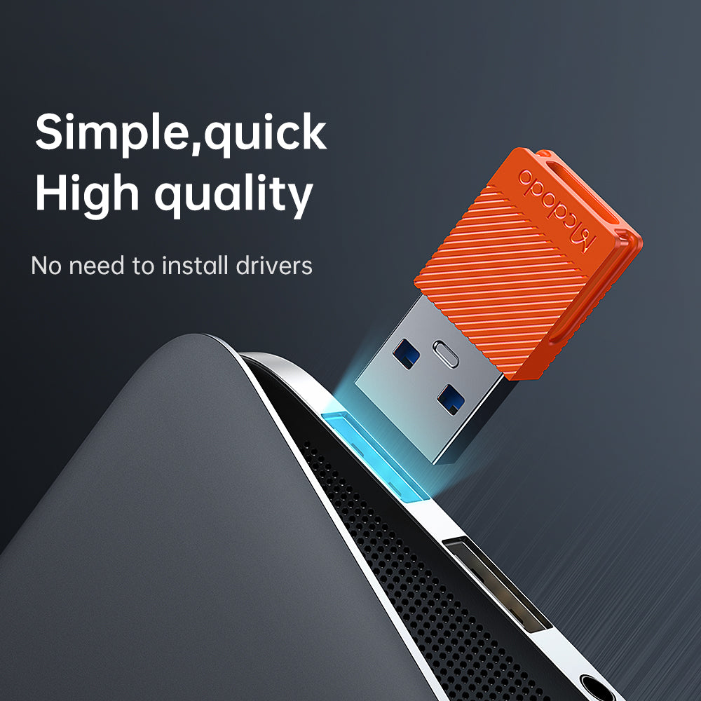 USB-C - USB-A -datan ja latauksen sovitin McDodo OT-6550, Oranssi