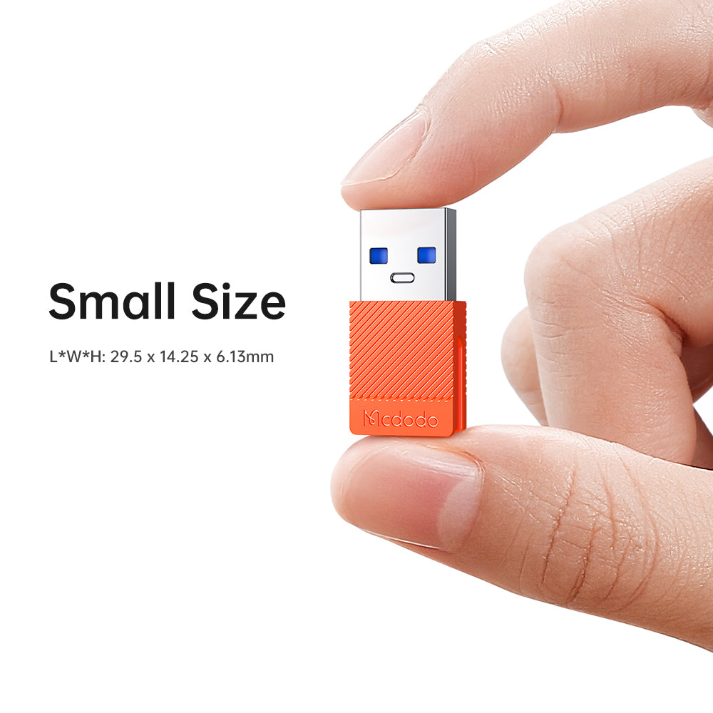 USB-C - USB-A -datan ja latauksen sovitin McDodo OT-6550, Oranssi