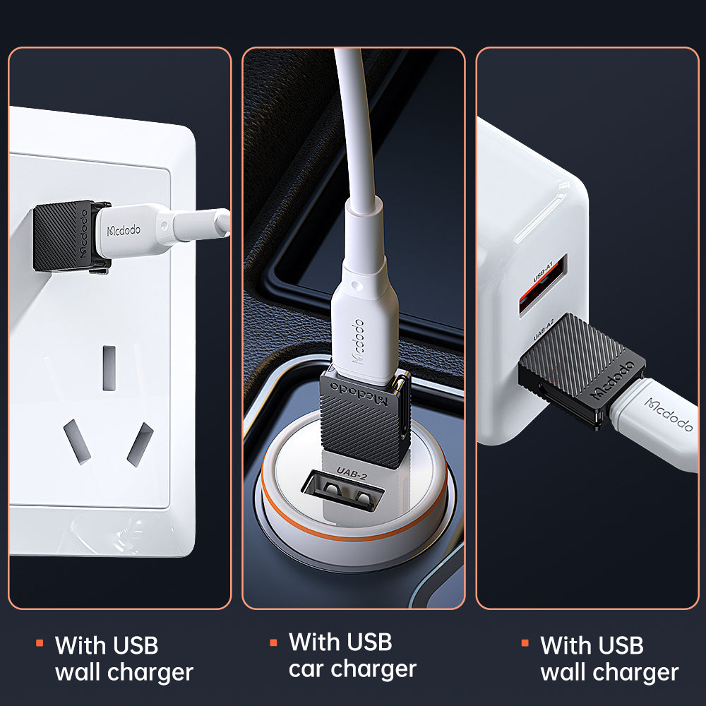 USB-C - USB-A -tiedonsiirto- ja latausadapteri McDodo OT-6970, Musta