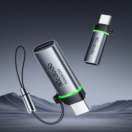 USB-C - USB-C McDodo OT-2450 Power Off -data- ja latausadapteri, Musta