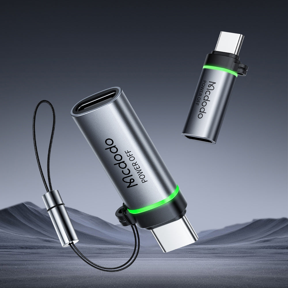USB-C - USB-C McDodo OT-2450 Power Off -data- ja latausadapteri, Musta