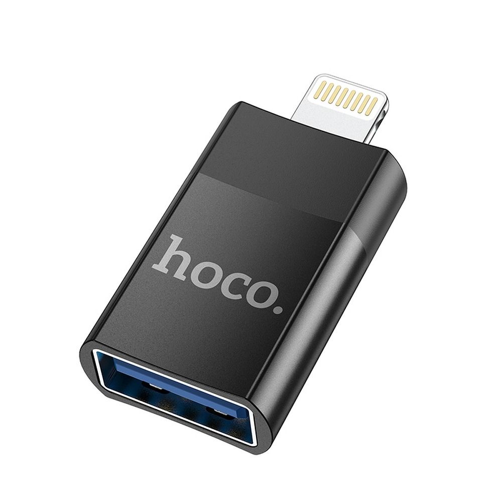 OTG Lightning - USB-A -adapteri HOCO UA17, Musta