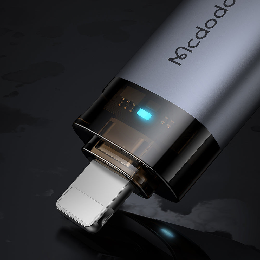 OTG Lightning - USB-A McDodo OT-7390 -adapteri, Musta