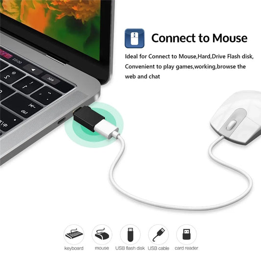 OTG-sovitin microUSB / USB-C - USB-A Techsuit A13 DuoVoltX, Harmaa, 2 kappaleen setti