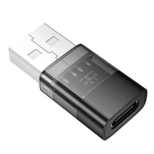 USB-C - USB-A HOCO UA36C -datan ja latauksen sovitin, Musta