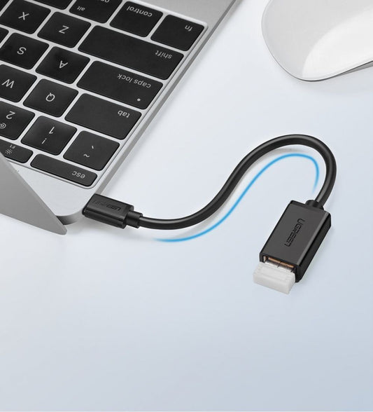 USB-C USB-A OTG-sovitin UGREEN US154, musta