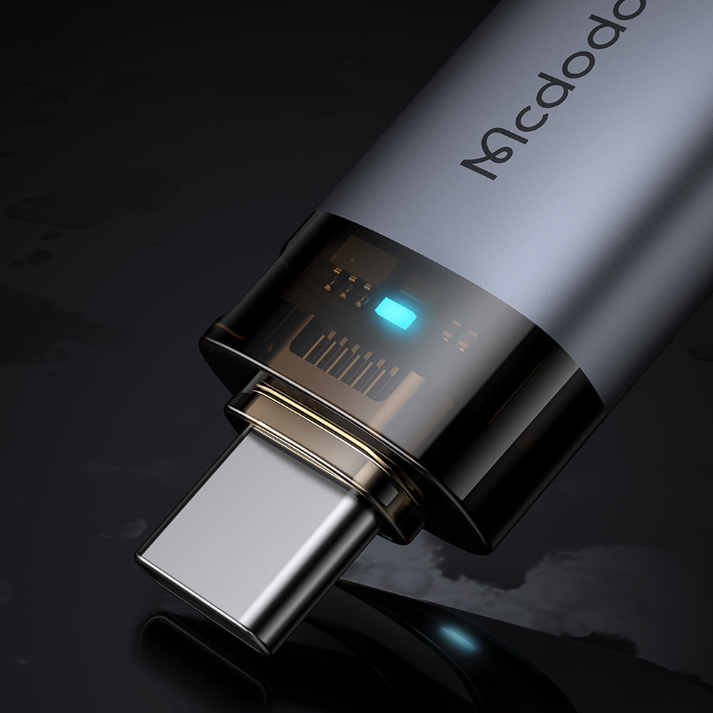 OTG-sovitin USB-C - USB-A McDodo OT-7400, Musta