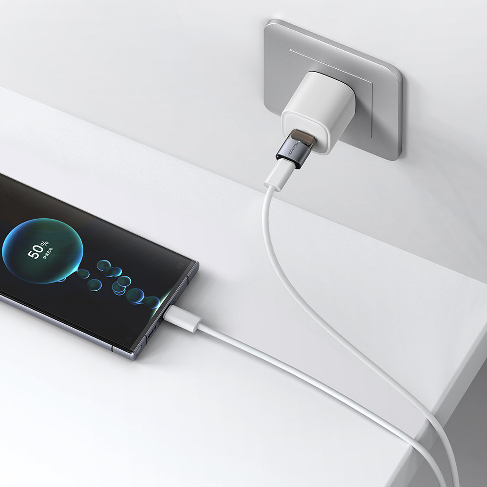 USB-C - USB-A McDodo OT-7580 -datan ja latauksen sovitin, Musta
