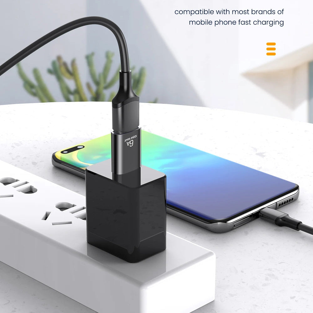 OTG-sovitin USB-C - USB-A Techsuit A2 HyperPort, Musta Oranssi