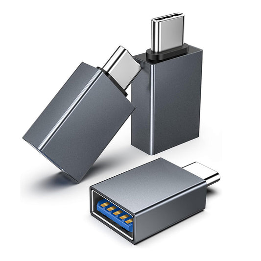 OTG-sovitin USB-C - USB-A Techsuit A8 SlateVolt, Harmaa
