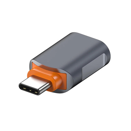 OTG-sovitin USB-C - USB-A Techsuit A9 SlateVolt, Harmaa Oranssi