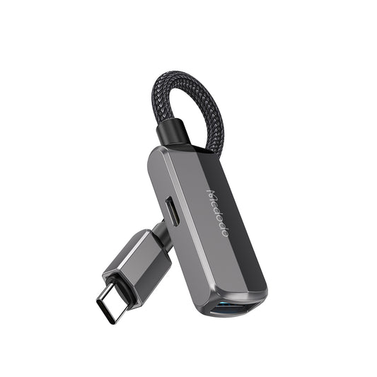 OTG-sovitin USB-C - USB-A / USB-C McDodo CA-2830, Harmaa