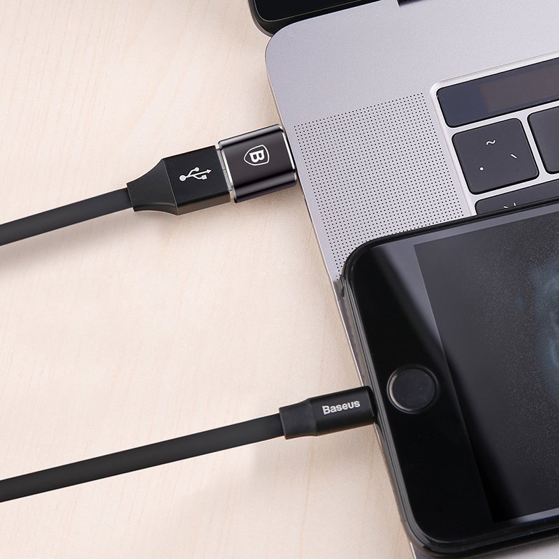OTG-sovitin USB-C - USB-A Baseus, Musta CATOTG-01