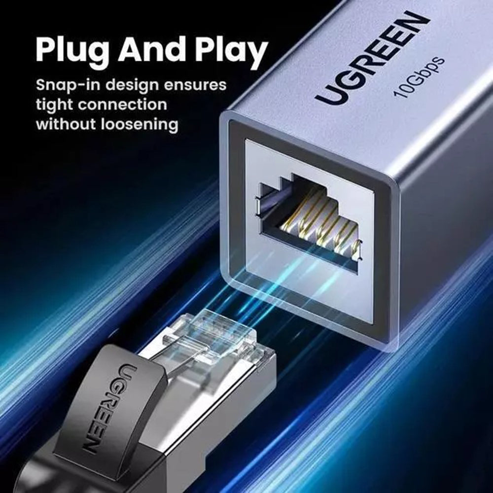 UGREEN NW261 -verkkoadapteri, RJ45 - RJ45, Musta