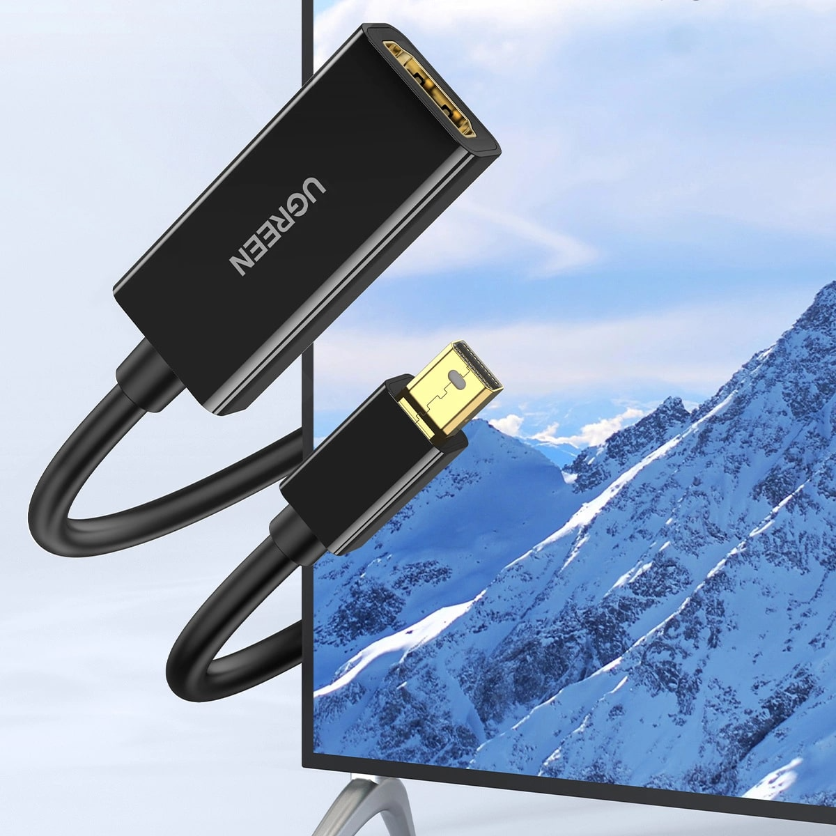UGREEN MD112 Videoadapteri, MiniDisplayPort - HDMI, 4K, Musta