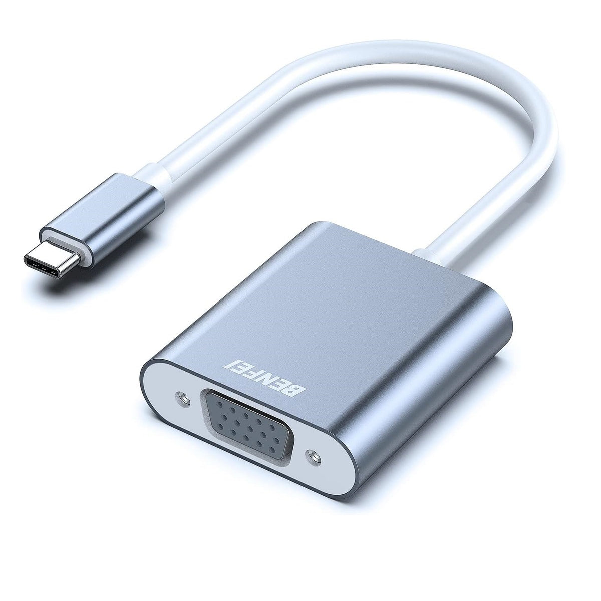 Benfei Videoadapteri, USB-C - VGA, 1080P, Harmaa