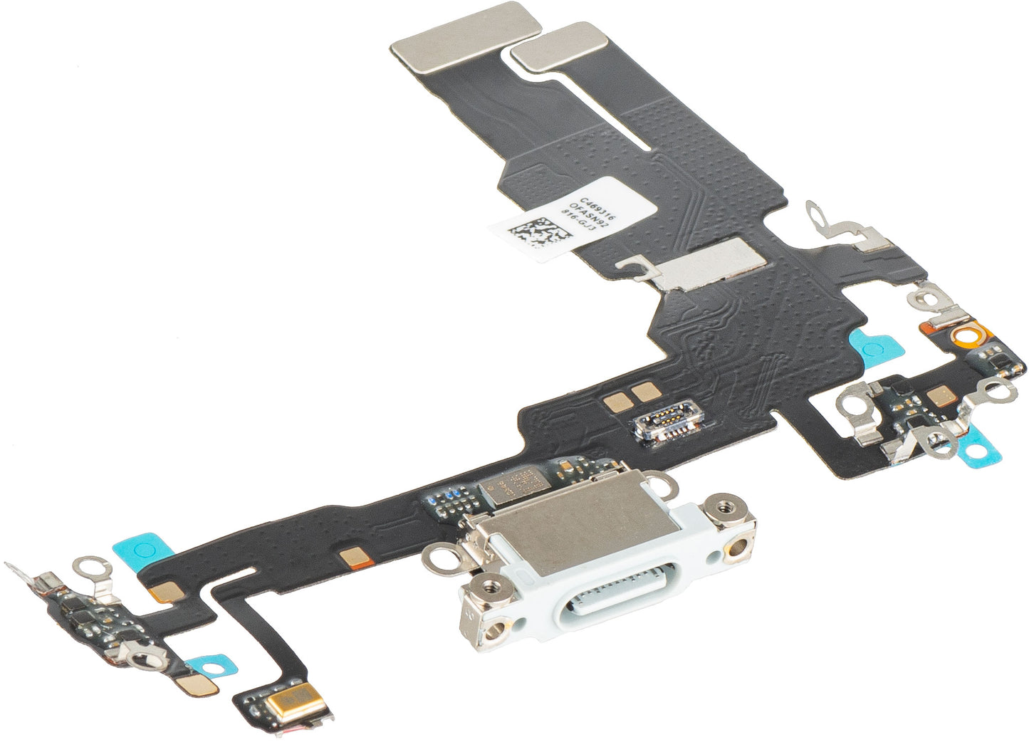 Latausliittimellä varustettu kaapeli - Mikrofoni Apple iPhone 15, Hopea