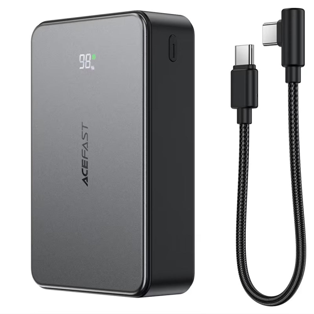 Acefast M29 ulkoinen akku, 20000mAh, 22.5W, QC + PD, 1 x USB-A - 2 x USB-C, Musta